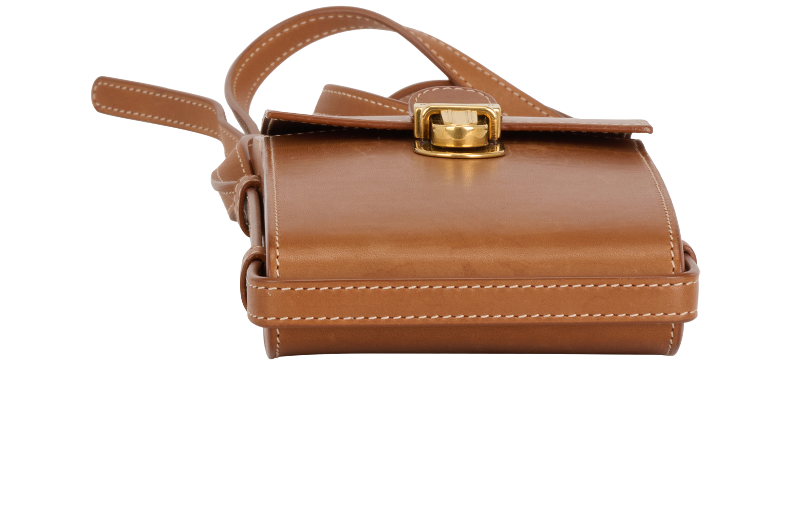 Phone Holder Crossbody, &pound;250, Handbags, Tan, Leather, Top view
